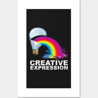 Creative Expression Lightbulb Posters and Art